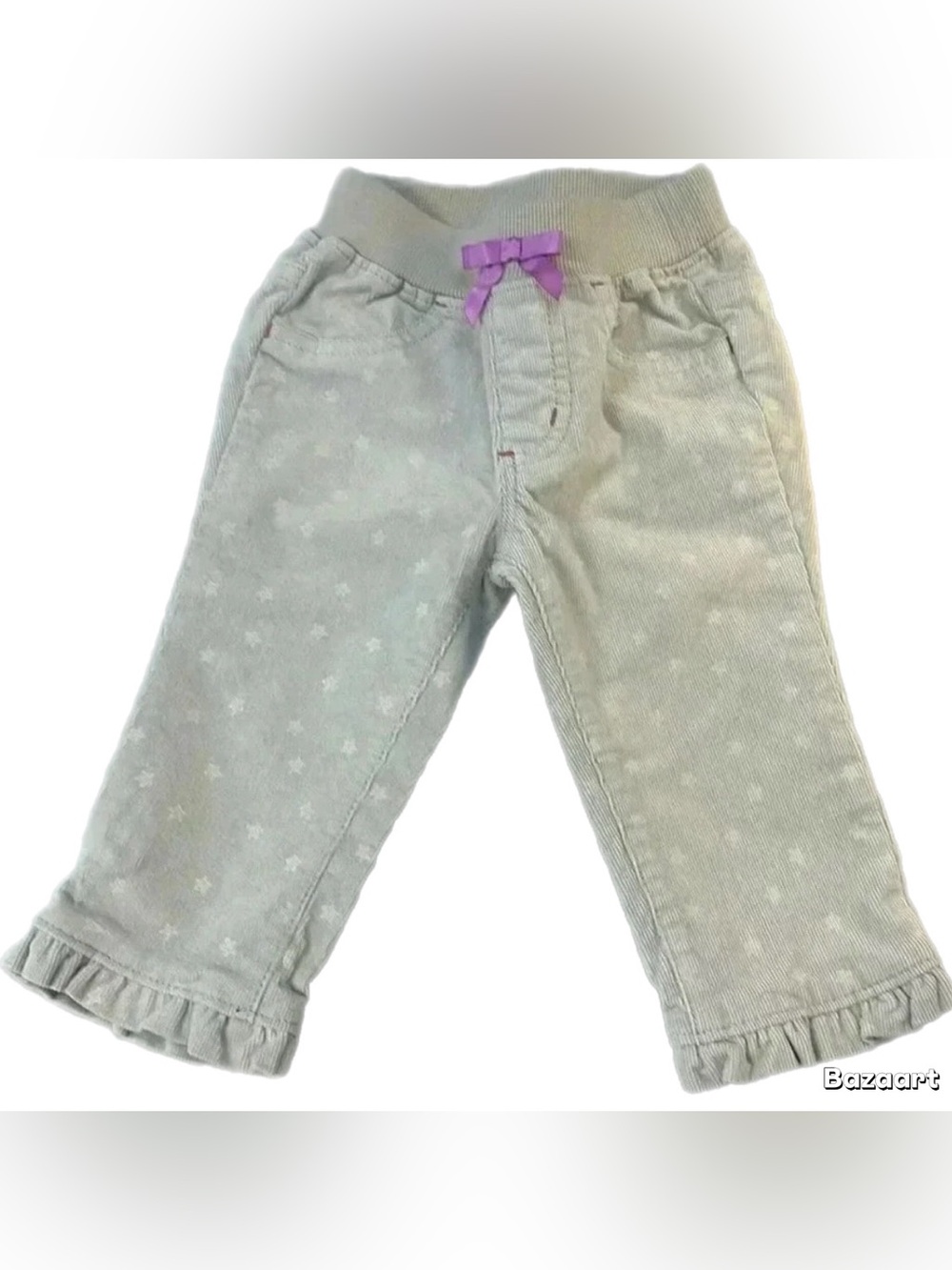 Gymboree - NWOT - pull on corduroy pants with star pattern.  Size 6-12 months